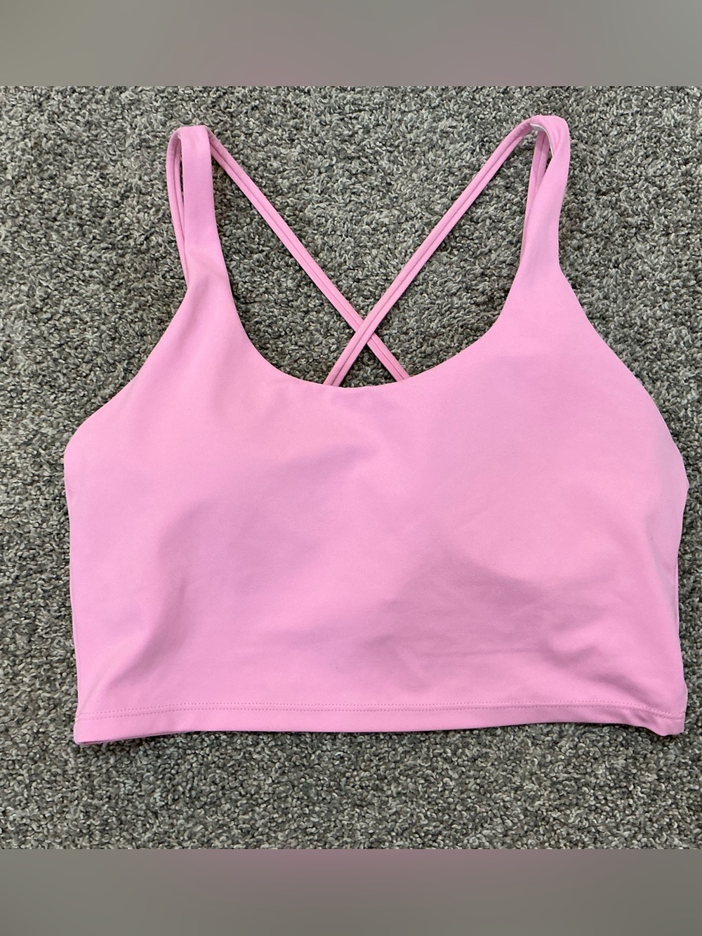 ZYIA Pink Crisscross Back Sports Crop Bra